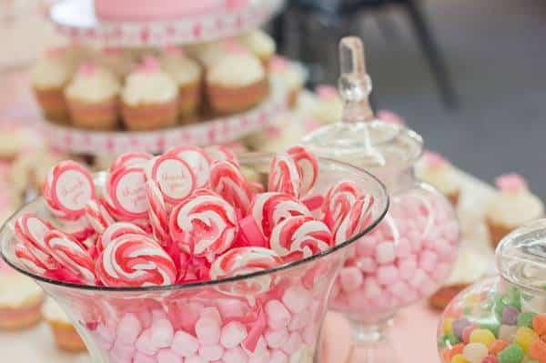 A visually delightful display of tempting sweet treats for a special occasion.